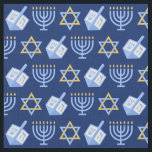 Hanukkah Blue Menorah Dreidel Mönster Chanukah Tyg<br><div class="desc">Snygg väv av Hanukkah i söt blå med en coola mönster av judenisstjärnan,  en dröm om roligt Chanukah-spel och den judiska menorah för helgdag.</div>