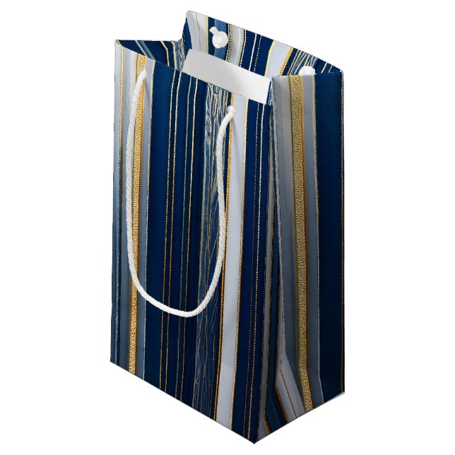 Hanukkah Blues Rand Blue White Guld (Framsidan Vinklad)