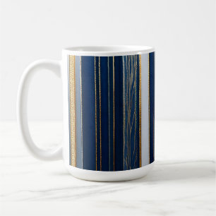 Hanukkah Blues Rand Blue White Guld Kaffemugg