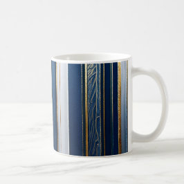 Hanukkah Blues Rand Blue White Guld Kaffemugg