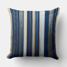 Hanukkah Blues Rand Blue White Guld Kudde