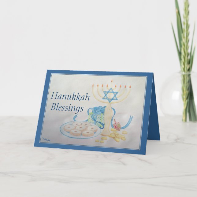 HANUKKAH BORD HELGKORT (Framsida)