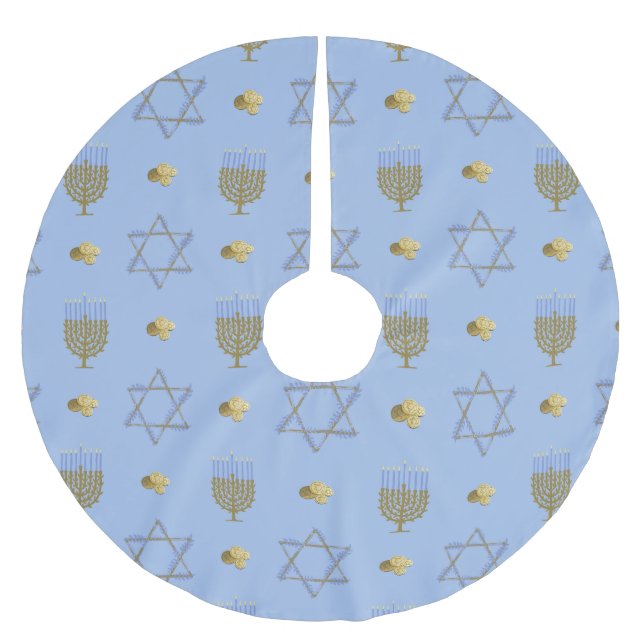Hanukkah Bush Julgransmatta Borstad Polyester (Framsidan)