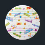 Hanukkah Button, Chanukah Party Knapp<br><div class="desc">Chanukah Round Button, "Chanukah Party" Tack för att du stannade och shoppade förbi. Mycket uppskattat! Form: Rund knapp med Zazzle-knappar för anpassningsbar kan du göra mer än att bara uttrycka en politisk åsikt. Eftersom du kan lägga till egna formgivningar, bilder och text kan du uttrycka ungefär allt du kan tänka...</div>