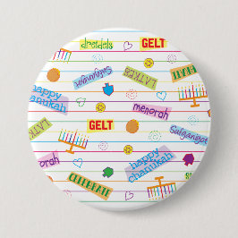 Hanukkah Button, Chanukah Party Knapp