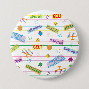 Hanukkah Button, Chanukah Party Knapp