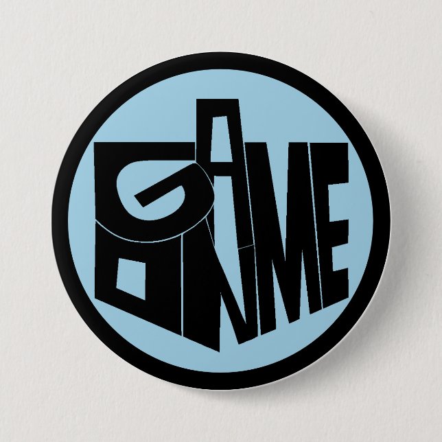 Hanukkah Button, Game ON Black Dreidel Knapp (Framsida)