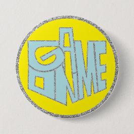 Hanukkah Button, Game ON Blue Dreidel Knapp