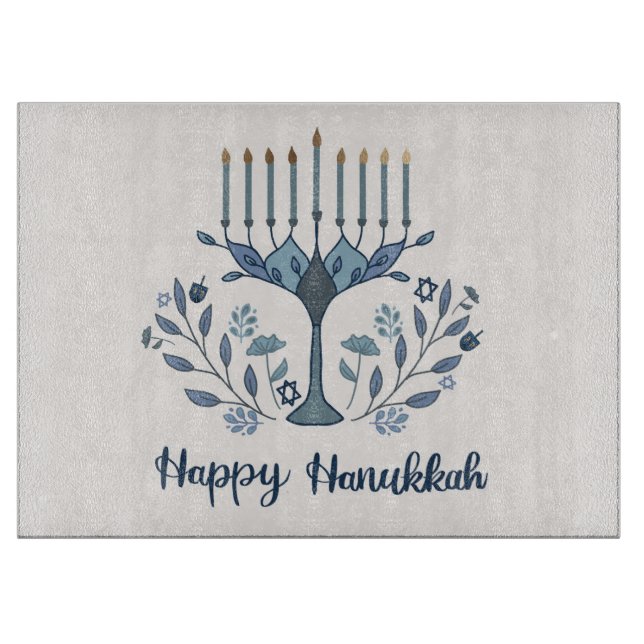 Hanukkah Candles glasskiva (Framsidan)