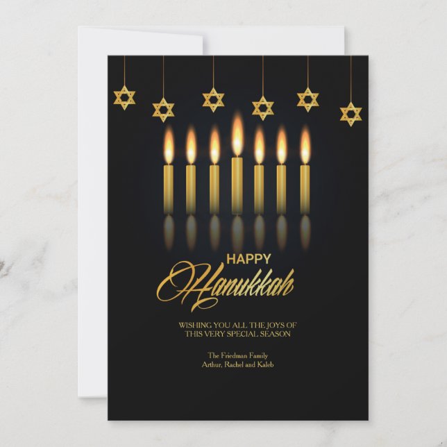 Hanukkah Candles Greeting Card Julkort (Framsida)
