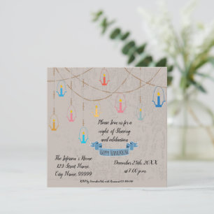Hanukkah Candles-inbjudan Inbjudningar