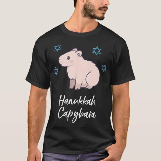 Hanukkah Capybara Jewish Funny Chanukah Family T Shirt (Framsida)