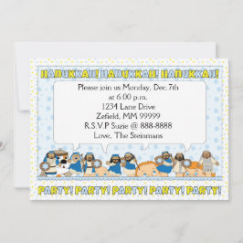 Hanukkah Card-partiinbjudan 7" x 5" personlig Inbjudningar