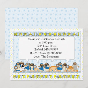 Hanukkah Card-partiinbjudan 7" x 5" personlig Inbjudningar