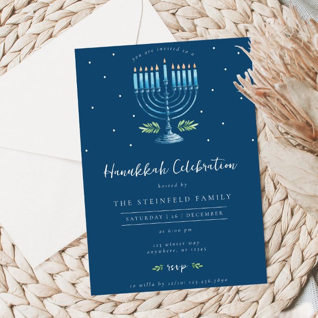 Hanukkah Celebration Invitation Inbjudningar (Skapare uppladdad)