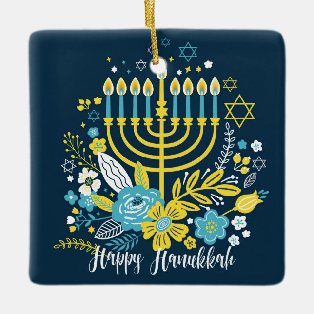 Hanukkah Ceramic Ornament (Framsida)