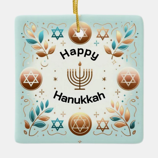 Hanukkah Ceramic Ornament (Framsida)