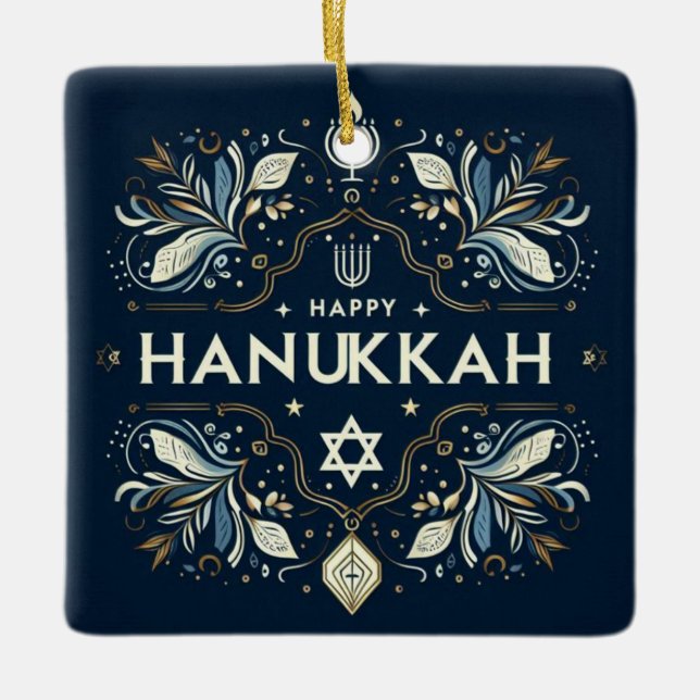 Hanukkah Ceramic Ornament (Framsida)