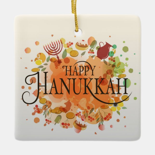 Hanukkah Ceramic Ornament (Framsida)