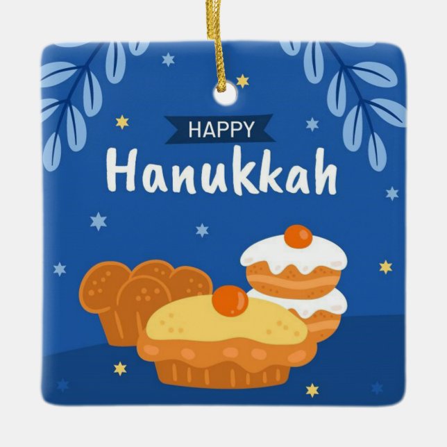 Hanukkah Ceramic Ornament (Framsida)