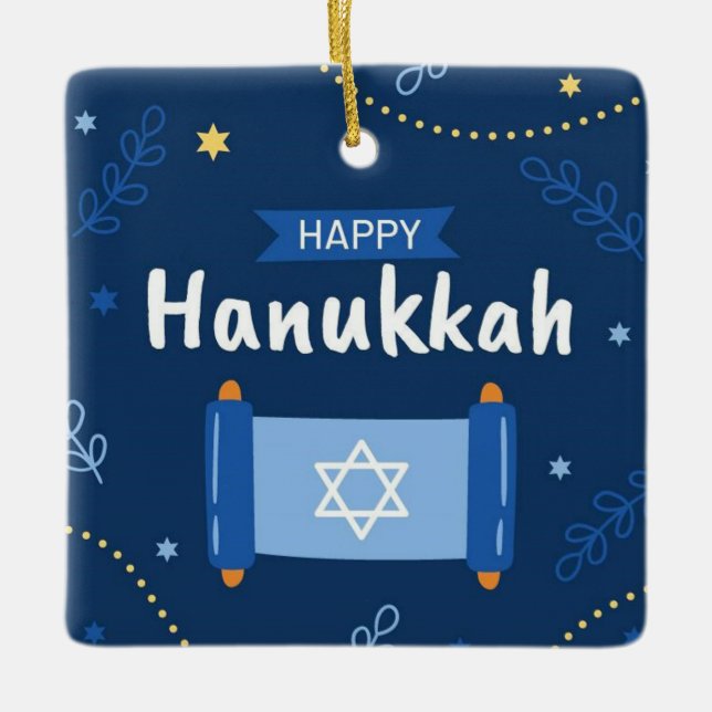 Hanukkah Ceramic Ornament (Framsida)