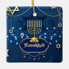 Hanukkah Ceramic Ornament