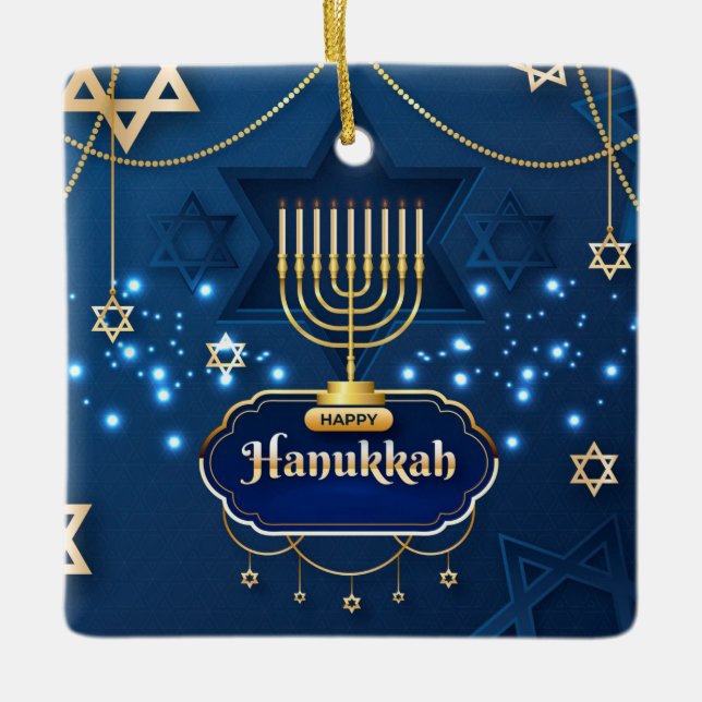 Hanukkah Ceramic Ornament (Framsida)