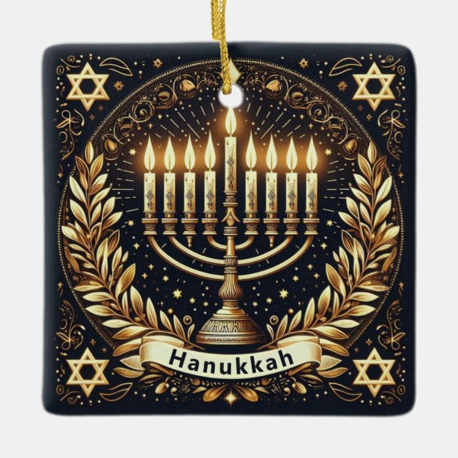 Hanukkah Ceramic Ornament (Framsida)
