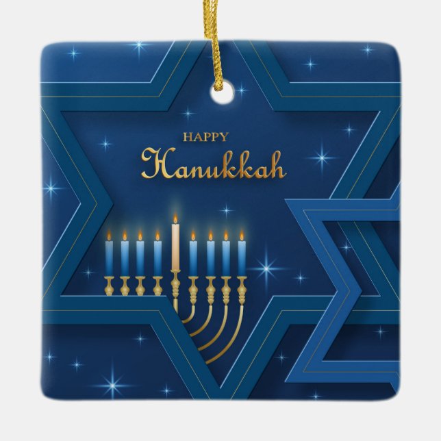 Hanukkah Ceramic Ornament (Framsida)