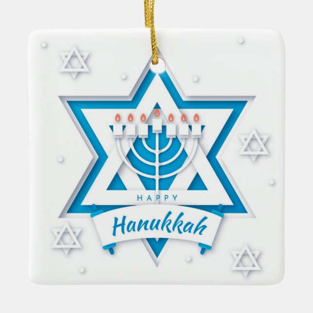 Hanukkah Ceramic Ornament (Framsida)