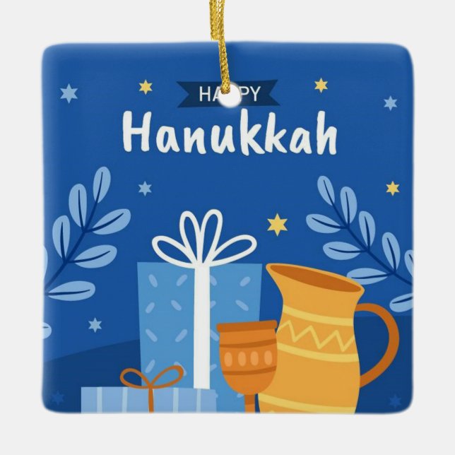 Hanukkah Ceramic Ornament (Framsida)