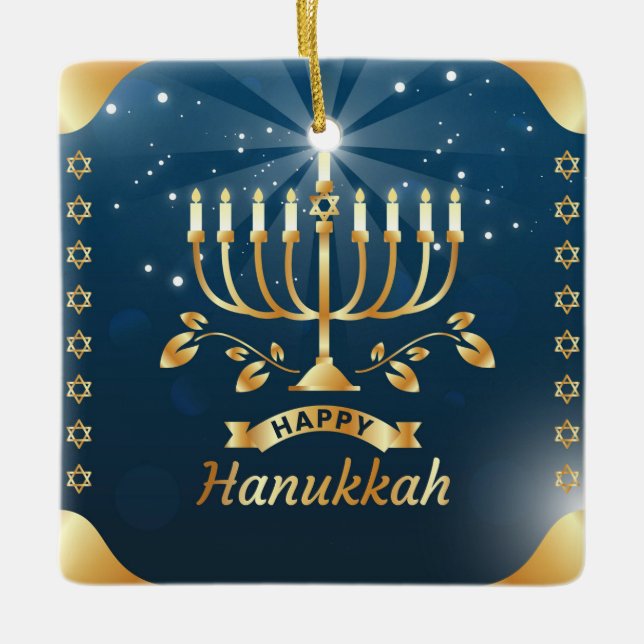 Hanukkah Ceramic Ornament (Framsida)