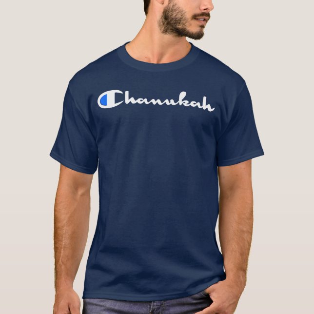 Hanukkah Chanukah Fun Jewish Retro 90s Athletic Ch T Shirt (Framsida)