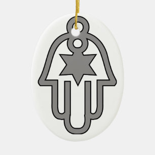 HANUKKAH CHANUKAH HAMSA GÅVOR JULGRANSPRYDNAD KERAMIK
