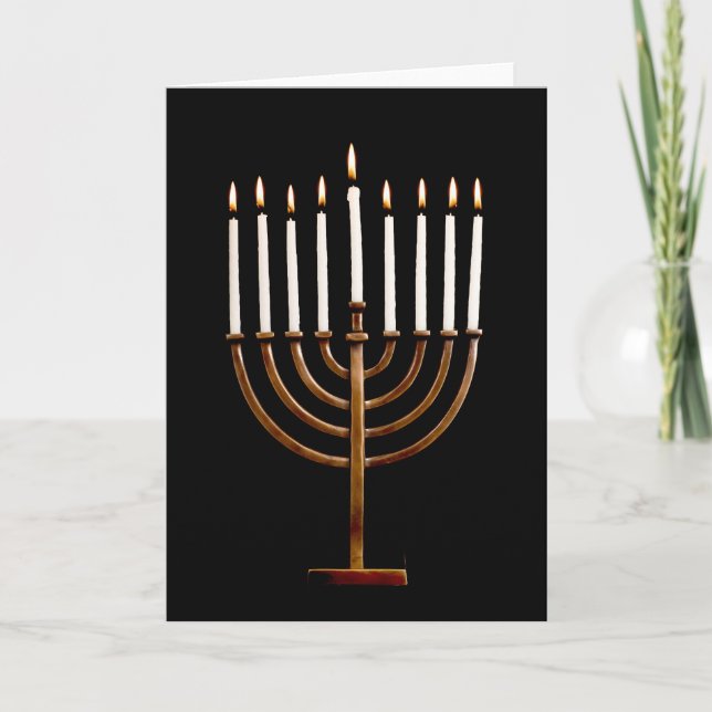 Hanukkah Chanukah Hanukah Hannukah Helgkort (Framsida)