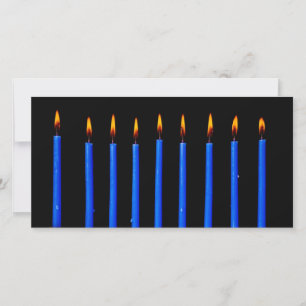 Hanukkah Chanukah Hanukah Hannukah Menorah Candles Julkort