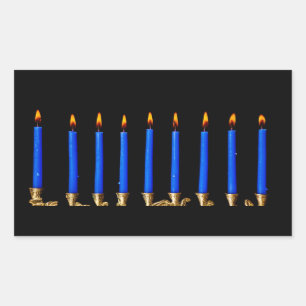 Hanukkah Chanukah Hanukah Hannukah Rektangulärt Klistermärke