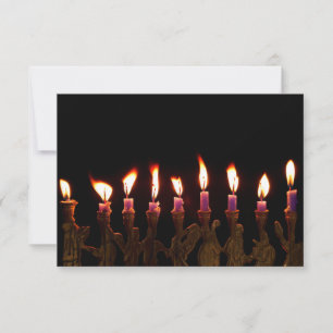 Hanukkah Chanukah Hanukah Menorah Burning Candles Inbjudningar