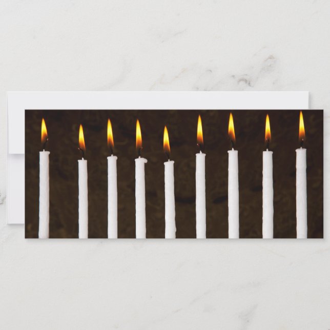 Hanukkah Chanukah Hanukah Menorah Burning Candles Julkort (Framsida)