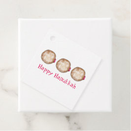 Hanukkah Chanukah Jewish Helgdagars Jelly Doughnut Gåvor Etiketter