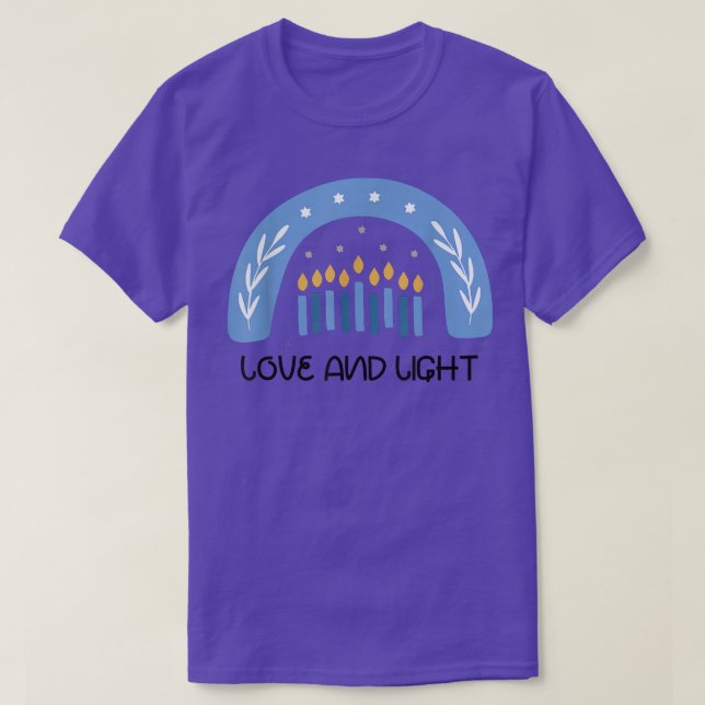 Hanukkah Chanukah Kärlek och light T Shirt (Design framsida)