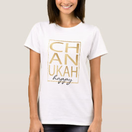 Hanukkah ’Chanukah Lycklig Guld’ Basic TShirt T Shirt