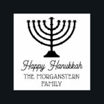 Hanukkah Chanukah Menorah Family Namn Självfärgande Stämpel<br><div class="desc">Hanukkah Chanukah Menorah Family Namn Returadress ========================</div>