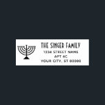 Hanukkah Chanukah Menorah Namn Returadress Självfärgande Stämpel<br><div class="desc">Hanukkah Menorah Namn Returadress ================</div>