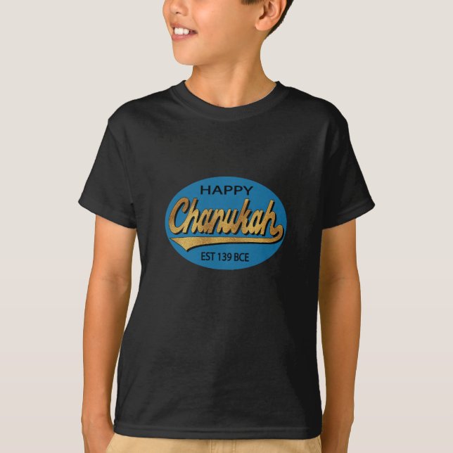 Hanukkah "Chanukah Retro Est 139BCE" Barn T-Shirt (Framsida)