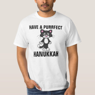 Hanukkah Chanukah roliga KATTt-skjortor, katter T-shirt