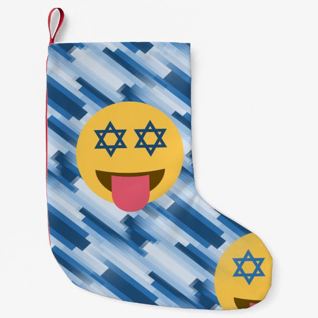 hanukkah chanukkah emoji christmas-lager av julaft liten julstrumpa (Framsidan)