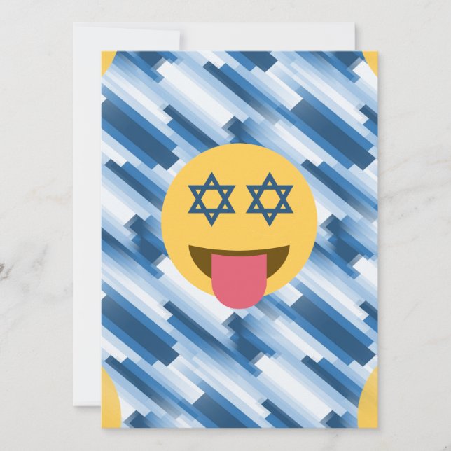 hanukkah chanukkah emoji julkort (Framsida)