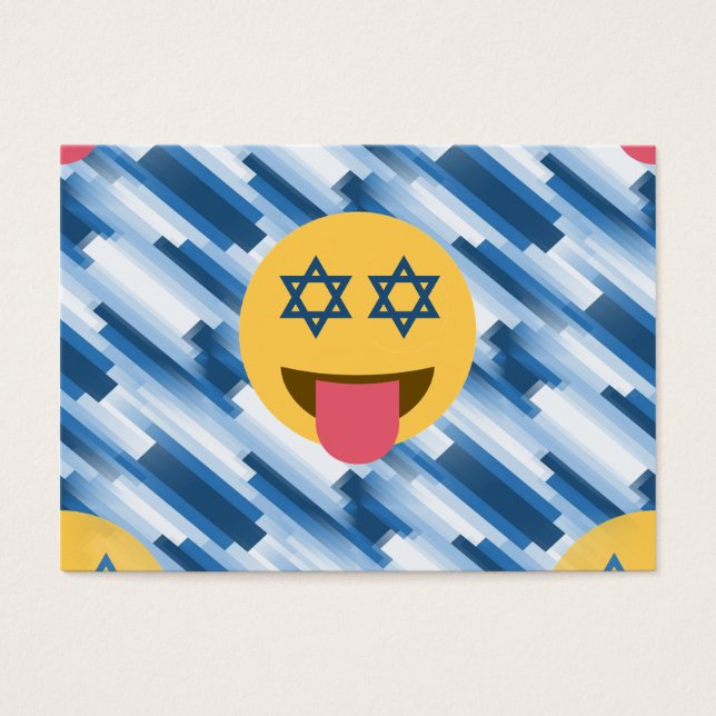 hanukkah chanukkah emoji visitkort (Framsidan)