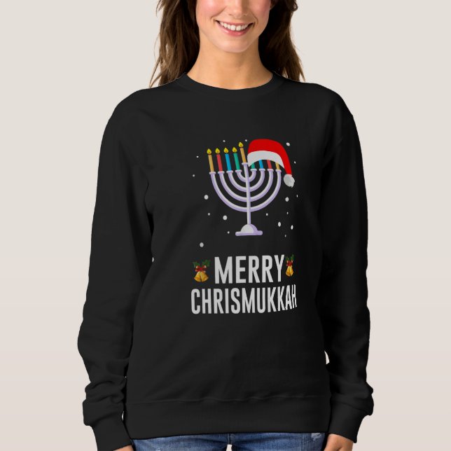 Hanukkah Christmas  Merry Happy Chrismukkah Jewish T Shirt (Framsida)